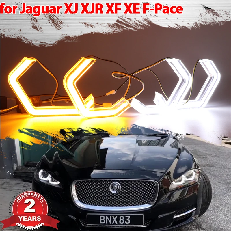 

Switchback M4 style Light Halo Rings DRL LED Angel Eyes Kit For Jaguar XJ XJR X351 XF X250 XE X760 F-Pace F Pace X761 Retrofit