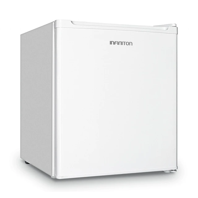 HOMCOM Nevera Eléctrica Pequeña 46L de Capacidad Mini Frigorífico con  Rejilla Ajustable Compartimento Congelador y Puerta Reversible Bajo Consumo  44,5x46,5x49,8 cm Negro