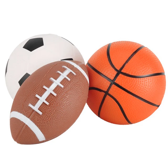 1/2/3PCS Mini Inflation Ball PVC Football Basketball Rugby Parent-kid Interaction Game Props Indoor Outdoor Sport Party Gift ZYF 3