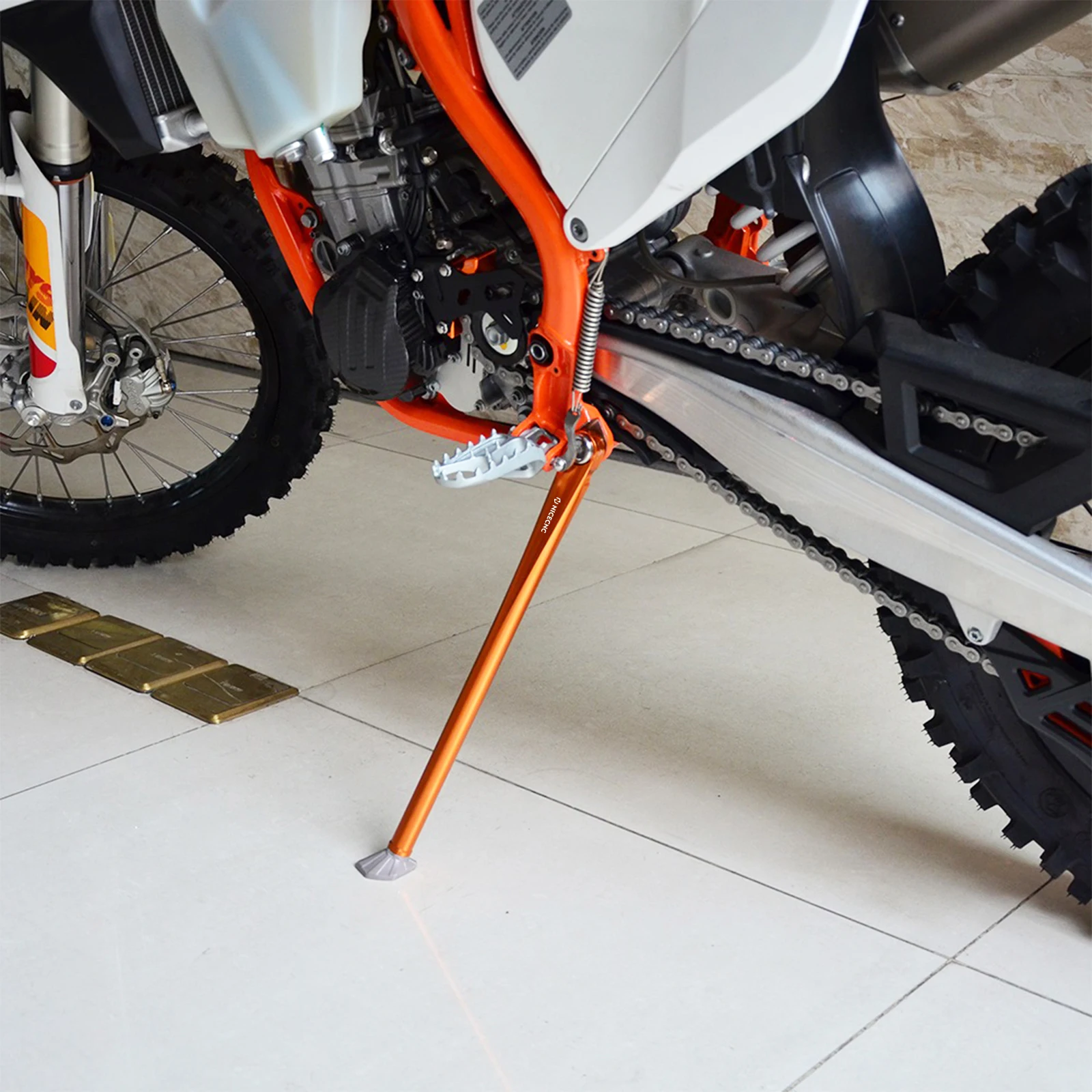 Motorcycle Kickstand NICECNC For KTM EXC 300 EXC 250 450 525 125 150 200 400 1998-2007 Motorcycle Kickstand Kick Side Stand Spring Kit