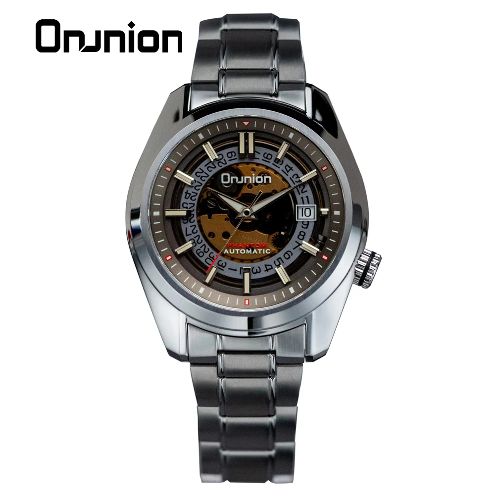 Omnion Fashion Men’s Watches PT5000/SW200 Polymer Dial Vintage Sport Mechanical Watches Sword Hands 20Bar Waterproof