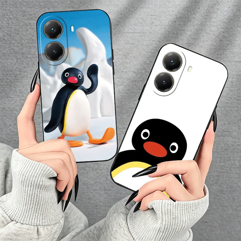 Cartoon P-Pingu Penguin Phone Case with Stylish Pattern Design