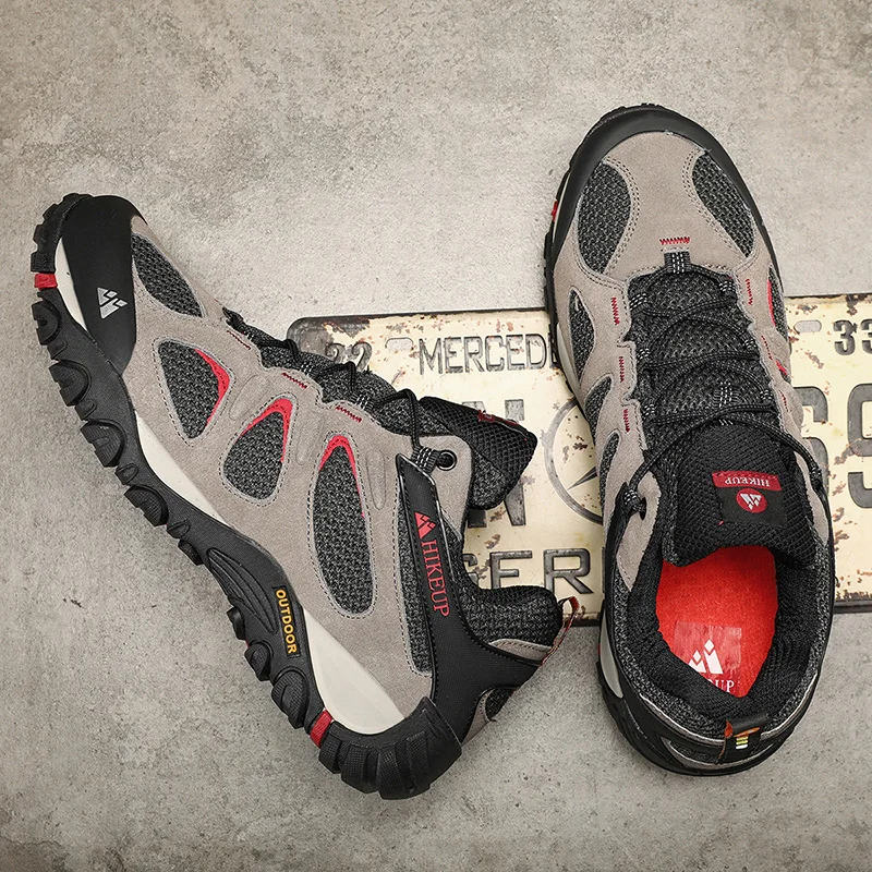 Hikeup männer schuhe atmungsaktiv spritz feste outdoor wanders chuhe bergsteigen sport herren jagd trekking sneaker – Detail 21
