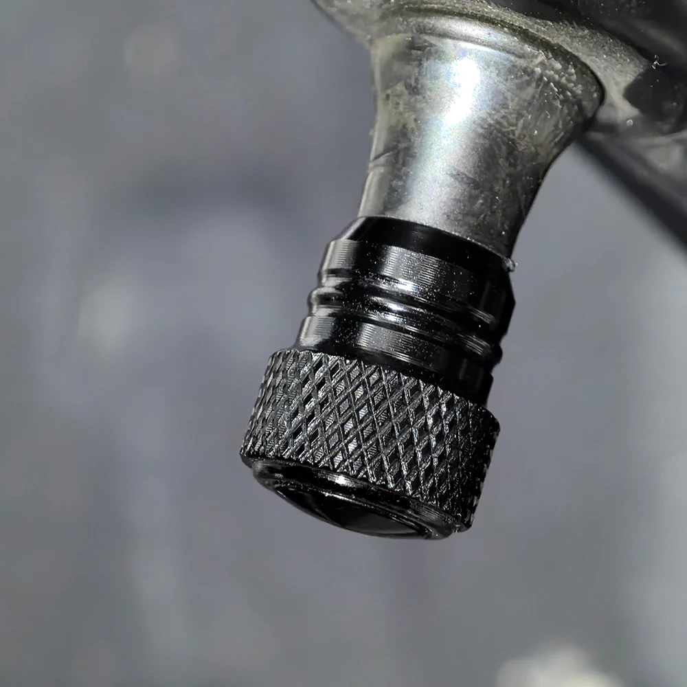 Motorcycle Foot Kickstand Side Stand Enlarger Pad & Tire Valve Cap CNC