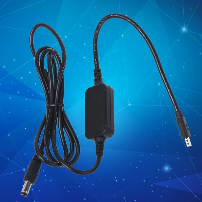 USB C PD Type C Male to 12V 20V 5.5x2.1mm Male Step Up Power Supply Cable for Wifi Router LED Light CCTV Camera and More