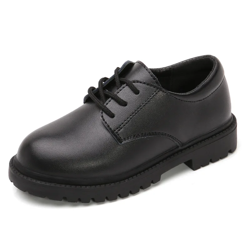 Boys Shoes Children Leather Shoes For Big Kids Teenagers Size 27-38 For Big Boy Formal Wedding Shoes British Style Simple Black - 5