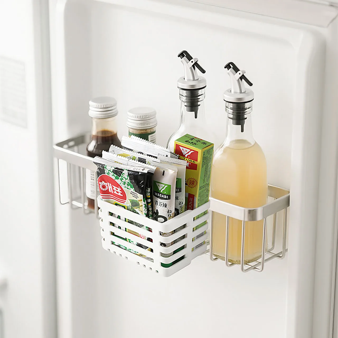 Refrigerator Side Door Hanging Storage Box Fridge Storage Case Kitchen Telescopic Sink Drain Small Hanging Basket