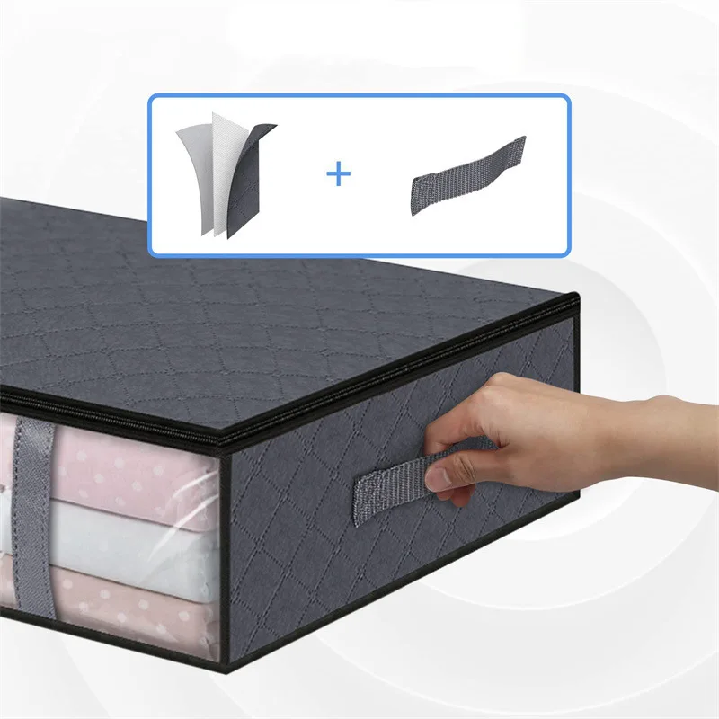 Storage Boxes Clothes Storage Collapsible Storage Bags Underbed Storage For Organizing Clothes Bedroom Quilts Closet Dormitory 4