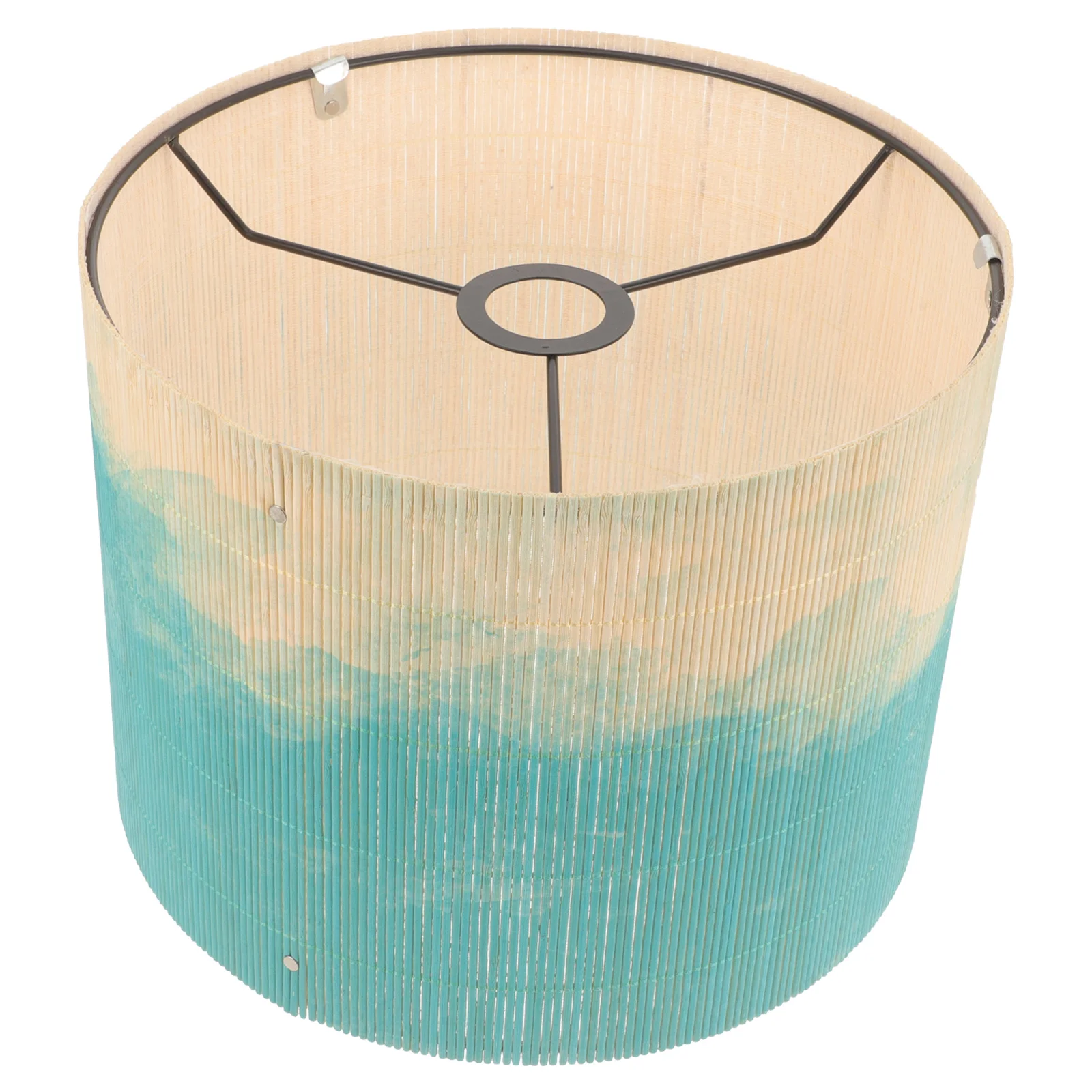 

Drum Octopus Decors E27 Painting Bamboo Lampshade Cover Vintage Gradient Rattan Pendant Light Lamp Cover Cylinder Light