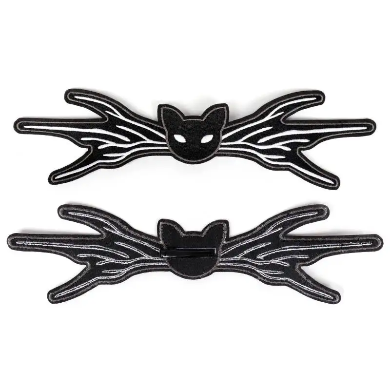 Dazcos Jack Headwear Black White Stripe Gothic Headwear Jack Nightmare Fermagli Per Capelli Per Halloween Christmas Cosplay Costume