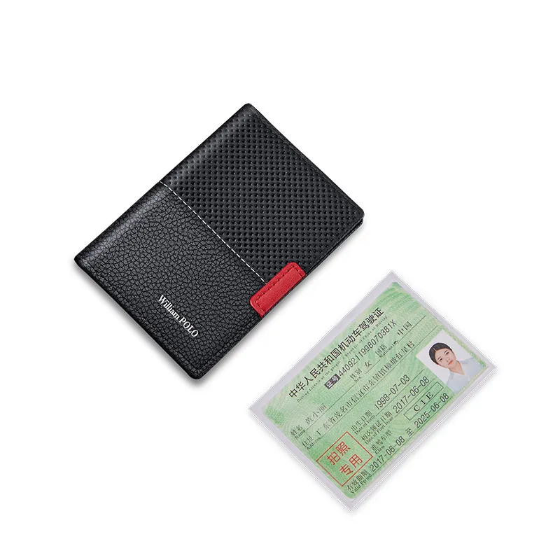 Leather Men Card Bag Card Holder Vertical Wallet Credit Card Cover  Bag Short Style Fashion passport holder