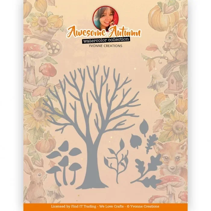 Mmao Craft Metall-Stanzformen, Schablonen für Pilze, Kürbisse, Bäume, Scrapbooking, Papierbasteleien, Messerformen, Stanzklingen, Schablonen