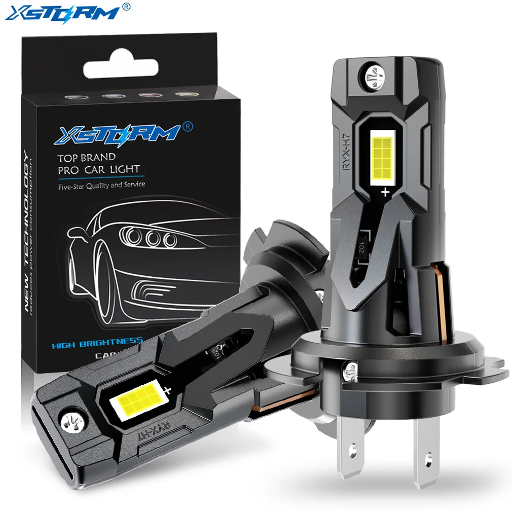H7 LED Headlight Bulbs XSTORM H7 LED Headlight Bulbs 120W 30000LM 6000K 7035 CSP Headlamp With Turbo Fan Auto Headlight fog
