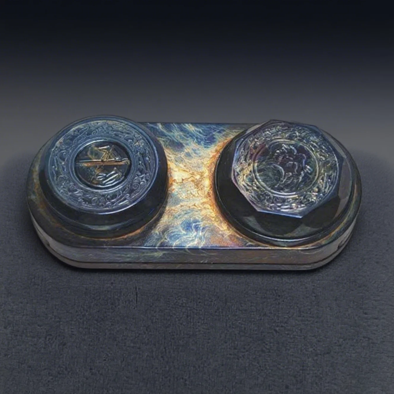 夜のみ最低額：シニアンPEI＆スチール製チューニングフォークフィジェットスライダ ZDEDCダブルホイールチューニングフォークストームチタンフィジェット