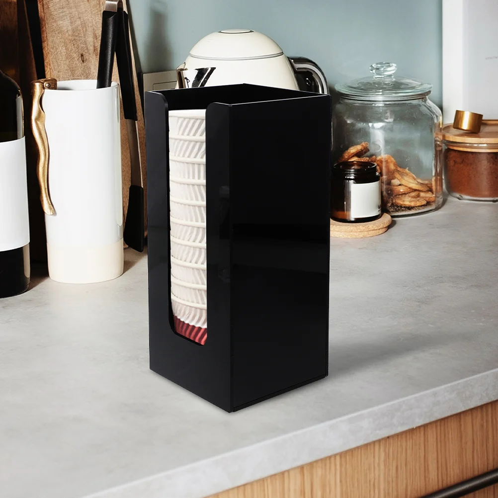 Coffee Mug Cup Holder Dispenser Household Bar Organizer for Office Wear-resistant Black Paper Stand Accessory
