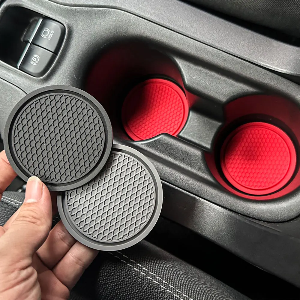 Car Auto Cup Holder Insert 2pcs Anti Slip Coasters Pads Interior Accessories For Most Cups