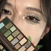 59224-09a8ed.jpg 16 Color Green Pearl Eyeshadow Makeup Palette Waterproof Lasting Diamond Glitter Eyeshadow Sparkling Crystal Eye Makeup Cosmetic