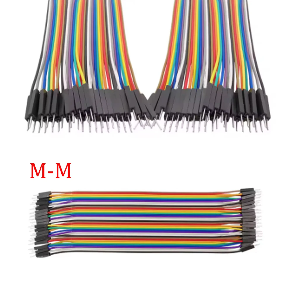 Versatile 40-Pin Jumper Wire Set - Multisize Male & Female Connectors for DIY Electronics Projects