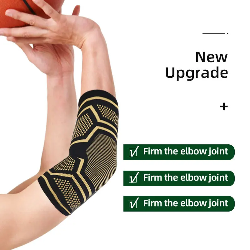 

1Pcs Elbow Pads Brace Copper Nylon Elbow Sleeve Compression for Sports Workout Arthritis Pain Relief and Support