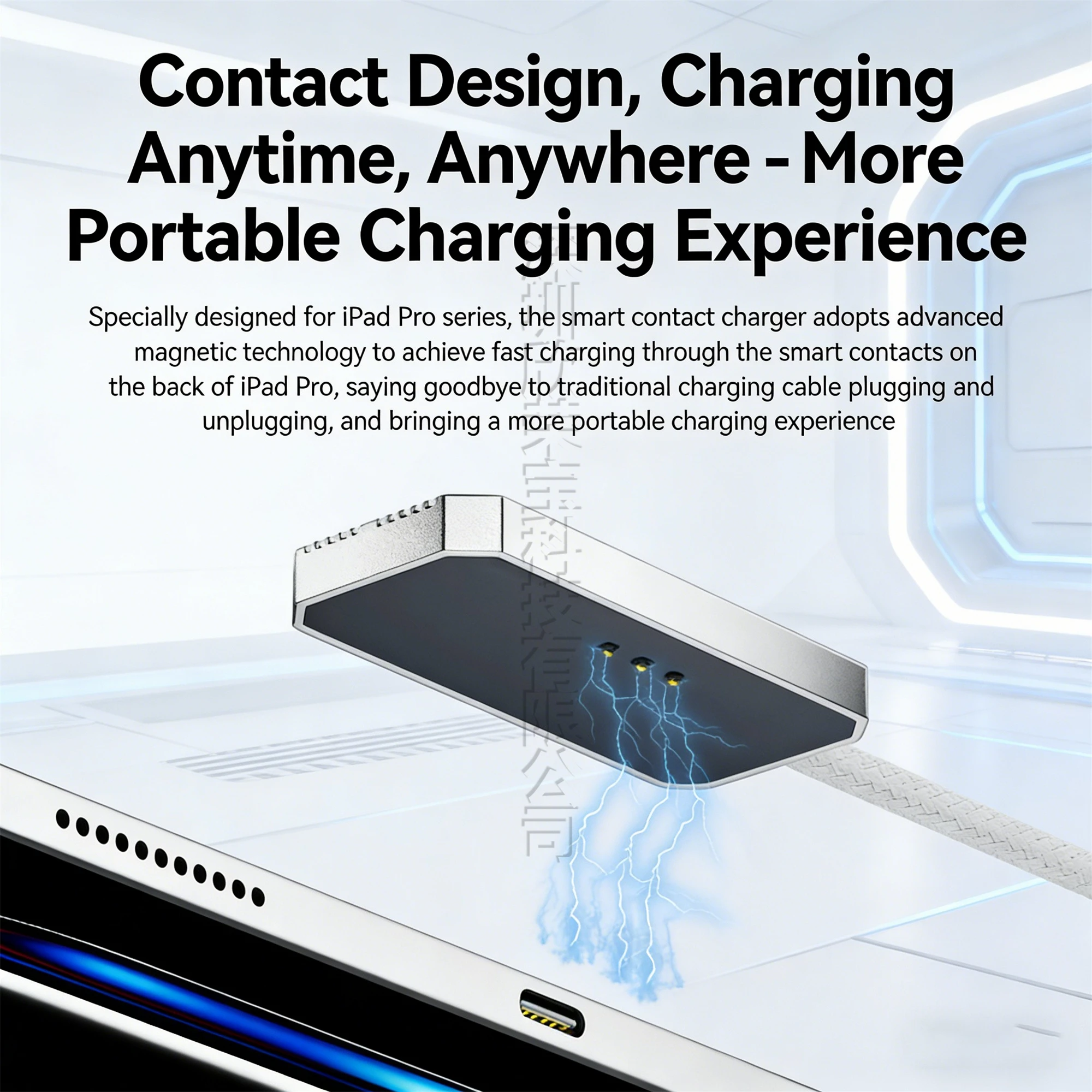 Dual-Port Magnetic Wireless Charger with Fast USB-C Charging Cable