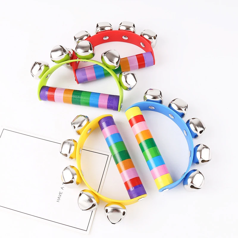 

Musical Instruments Wooden Baby Children's Educational Toys for Toddler Early Education Toys Color Semicircle Hand Bells