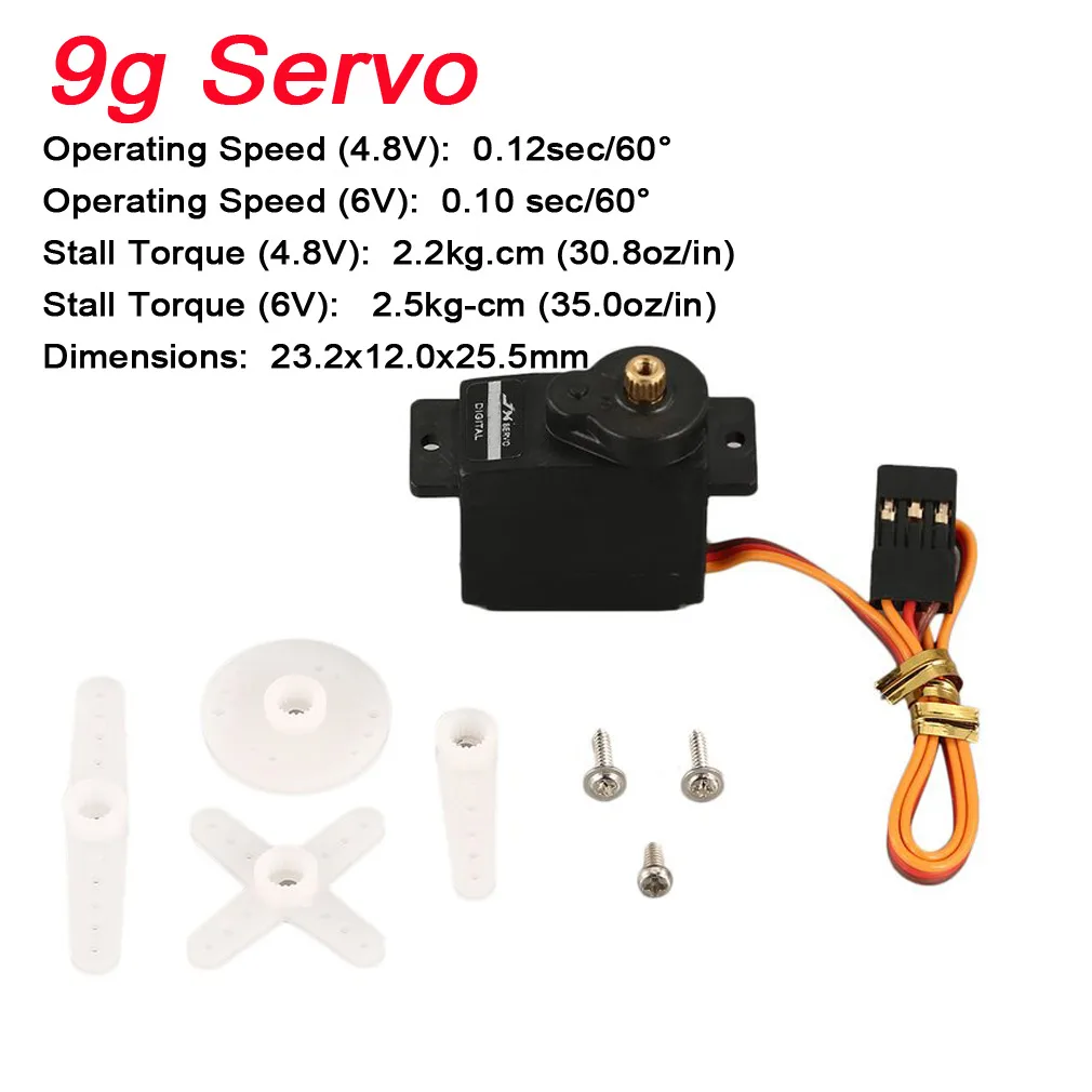 Servomoteur RC 25g avec couple de 6Kg, robuste pour applications de modélisme exigeantes.