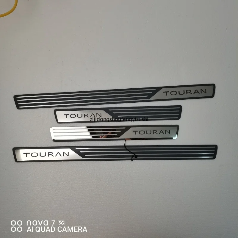 Car Door Sill Scuff Plate For vw Volkswagen Touran 2005-2006 2007 2008 2009 2010-2015 Stainless Steel Door Sill Scuff Plate Welcome Pedal Car Accessories