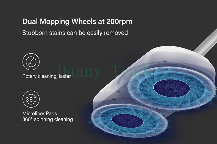 Description Picture 5 of item30w power cordless electric steaming cleaner, 0.23L water tank steam mop, Rechargeable Hand-Held Garment Steamer Window Cleaner