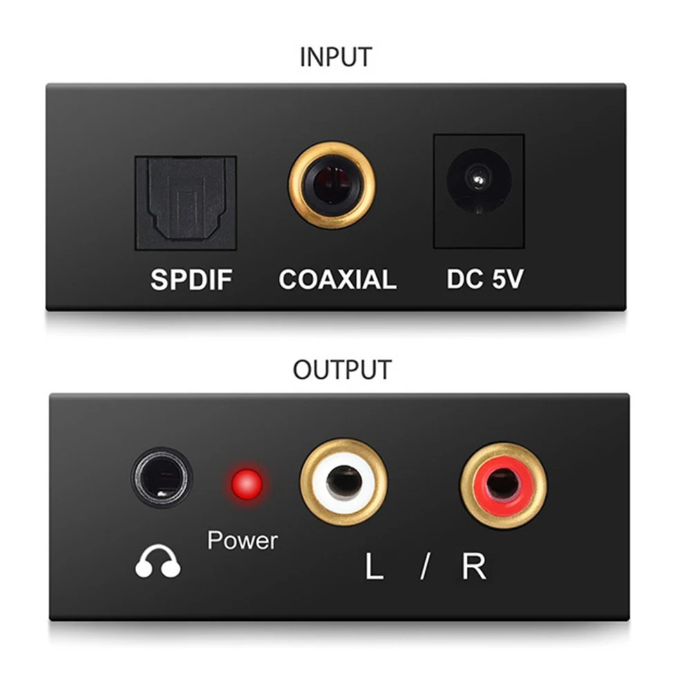 디지털 SPDIF 광-아날로그 L/R RCA 변환기 광-3.5mm 잭 어댑터 광-..