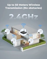 H.view 8CH 5mp caméra Wifi sans fil système de sécurité caméra de vidéosurveillance Kit de Surveillance vidéo NVR intérieur extérieur Audio bidirectionnel Xmeye 5