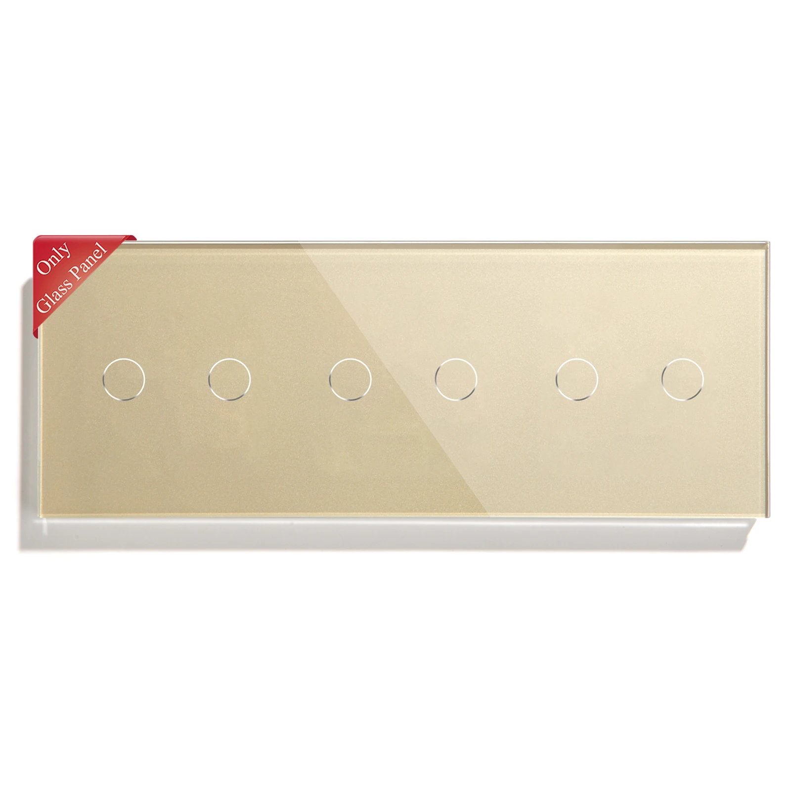 Bseed Triple Painel de Vidro Apenas 288 mm Triplo 3gang Branco Preto Gloden para Interruptor de Parede Função Parte Faça Você Mesmo com Quadro de Metal - Image 3