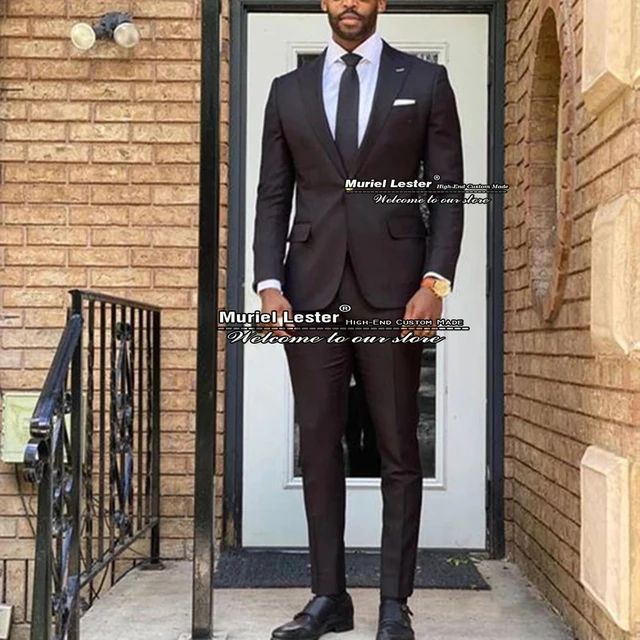 Licuar Labor Mamut Summer/spring Black Suits Men Slim Fit Groom Wear 2 Pieces Formal Business  Wedding Tuxedo Custom Made Male Clothing Ropa Hombre - Tailor-made Suits -  AliExpress