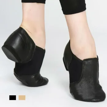 Genuine Leather  Jazz Dance Shoes Children Shoes For Men And Women Salsa Dance  Shoes Neo arch slip on Jazz shoes Ballet Belly 1