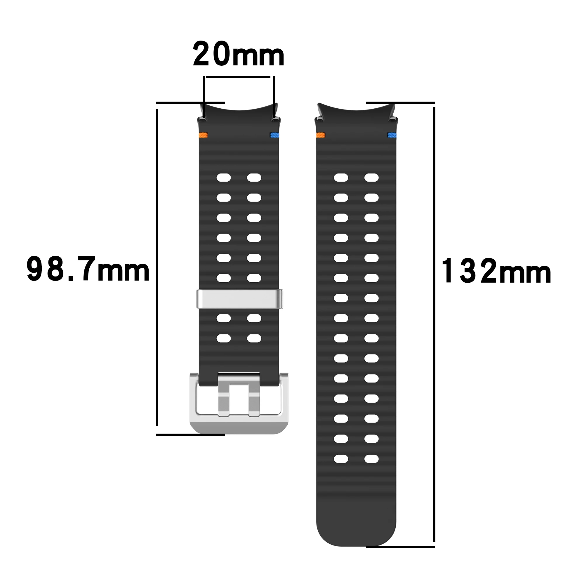 Seamless Silicone Watch Band - Versatile Smartwatch Strap