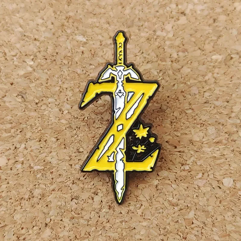 

Z-e-l-d-a Series Sword Brooch Anime Game Same Metal Cartoon Badge Enamel Pin Backpack Hat Decoration Boutique Gift for Friend