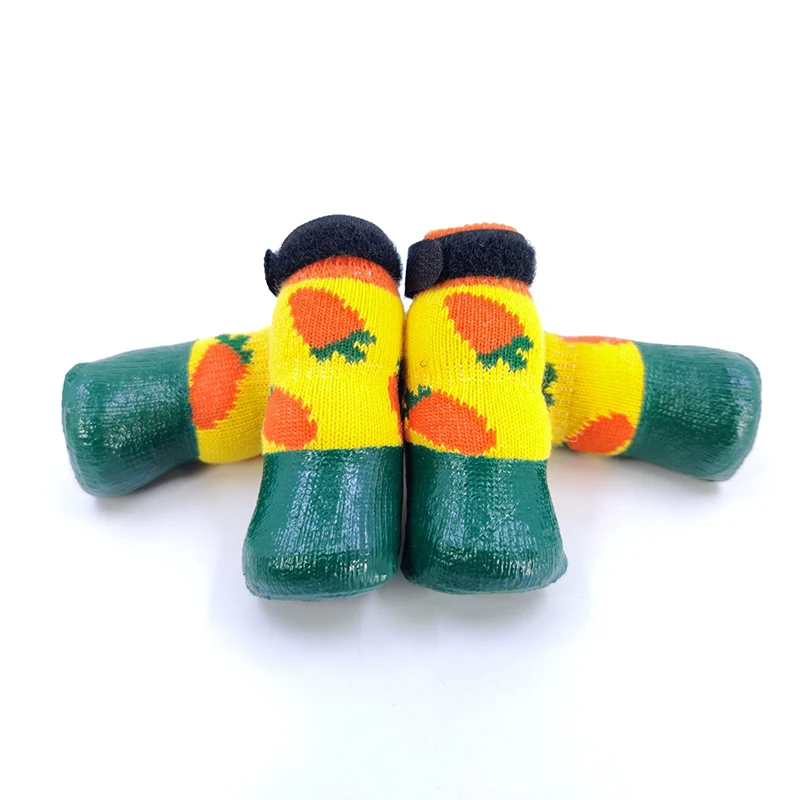 Autumn Winter Pet Dog Shoes Socks Waterproof Cats Dogs Rubber Socks Non-slip Dog Rain Snow Boots Dogs Knitting Warm pet shoes dog shoes