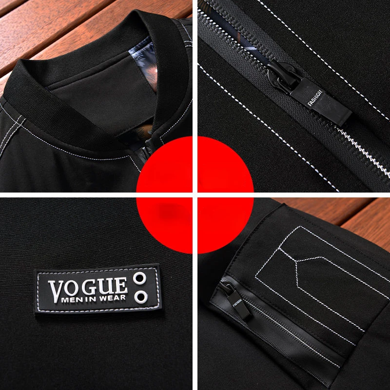 Men Bomber Jacket Long Sleeve Zipper Military Windbreaker Big Size Stand Collar Motorcycle Jacket Slim Men Clothing Luxury Brand