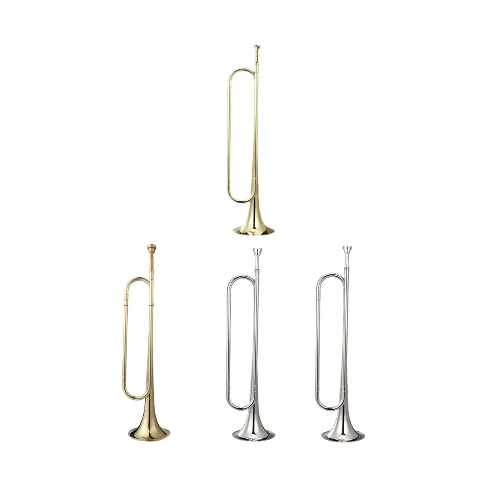 Bugle Scouting Trumpet Bugle Music Instrument Professional Blowing Trumpet for Cavalry Orchestra Stage Performance Kids