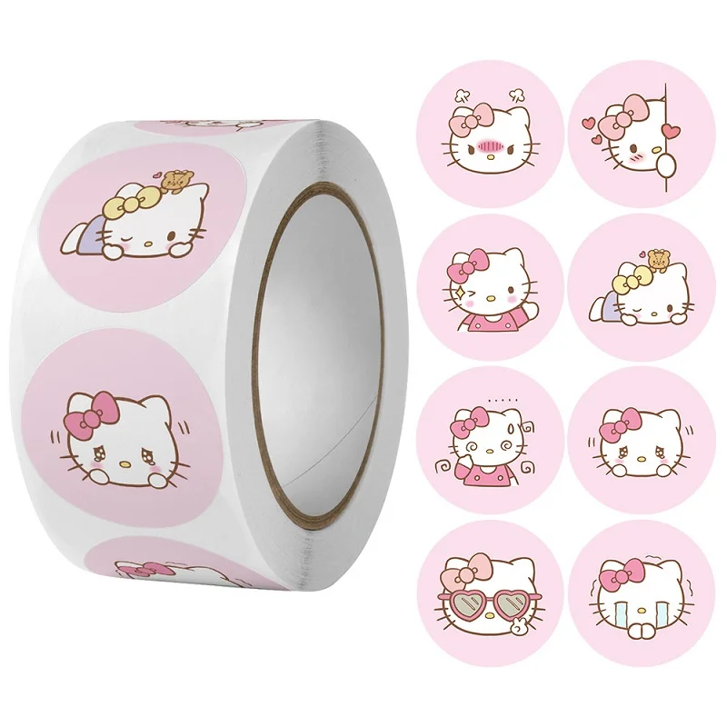 100-500PCS Packaging Stickers New Cute Cartoon Animal Children Rolling Sticker Small Roll Packa Stickers Photocard Decor Kids