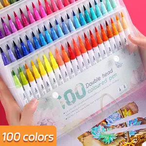 Bianyo 60 Colors Artist Dual Head Sketch Markers Set Chisel and