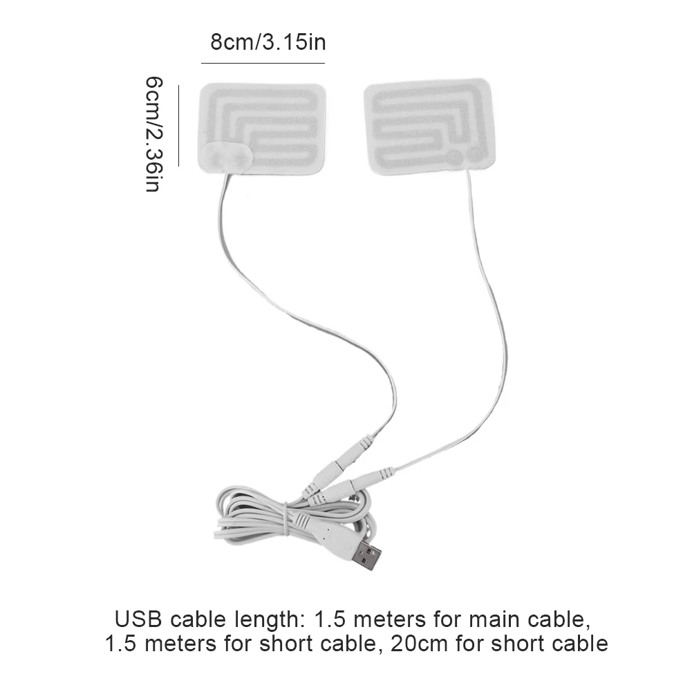 1-5PCS USB Heating Pad Electric Heated Gloves Pad Multi-Function Heating Mat Graphene Heated Mat Warmer for Neck Shoulders Legs