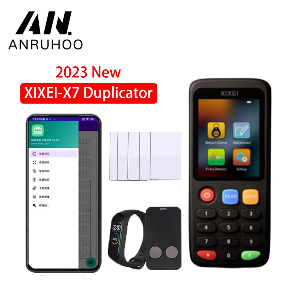 New Nfc Smart Chip Reader X7 Android RFID Id Ic Card Copier Ntag215 13.56mhz Tag Copy 125khz Badge Token Clone Duplicator