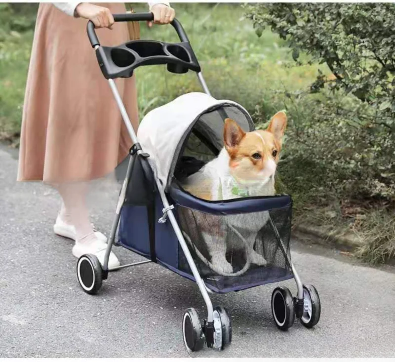 

Outdoor Portable Folding Pet Trolley Car Dog Cat Mouse Rabbit Small Light Car Dog and Cat Carrier