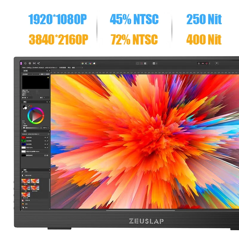 ӿ ޴ , 1080P, 4K, 3840x2160P, 15.6 ġ LCD USB C Ÿ FHD, PS4 Ʈ ȭ Xbox ġ PC