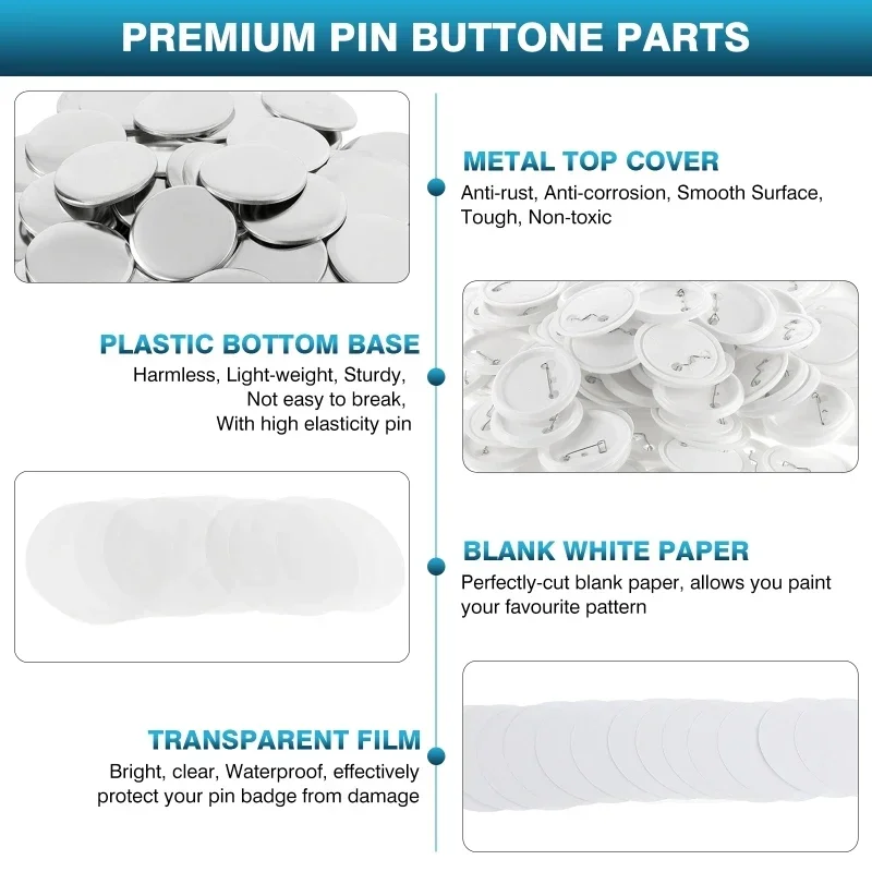 Description Picture 4 of itemBadge Pin Button Maker Machine Multiple Sizes Pin Badge Maker25/32/37/44MM  for Kids with Sets Button Making Supplies & Cutter