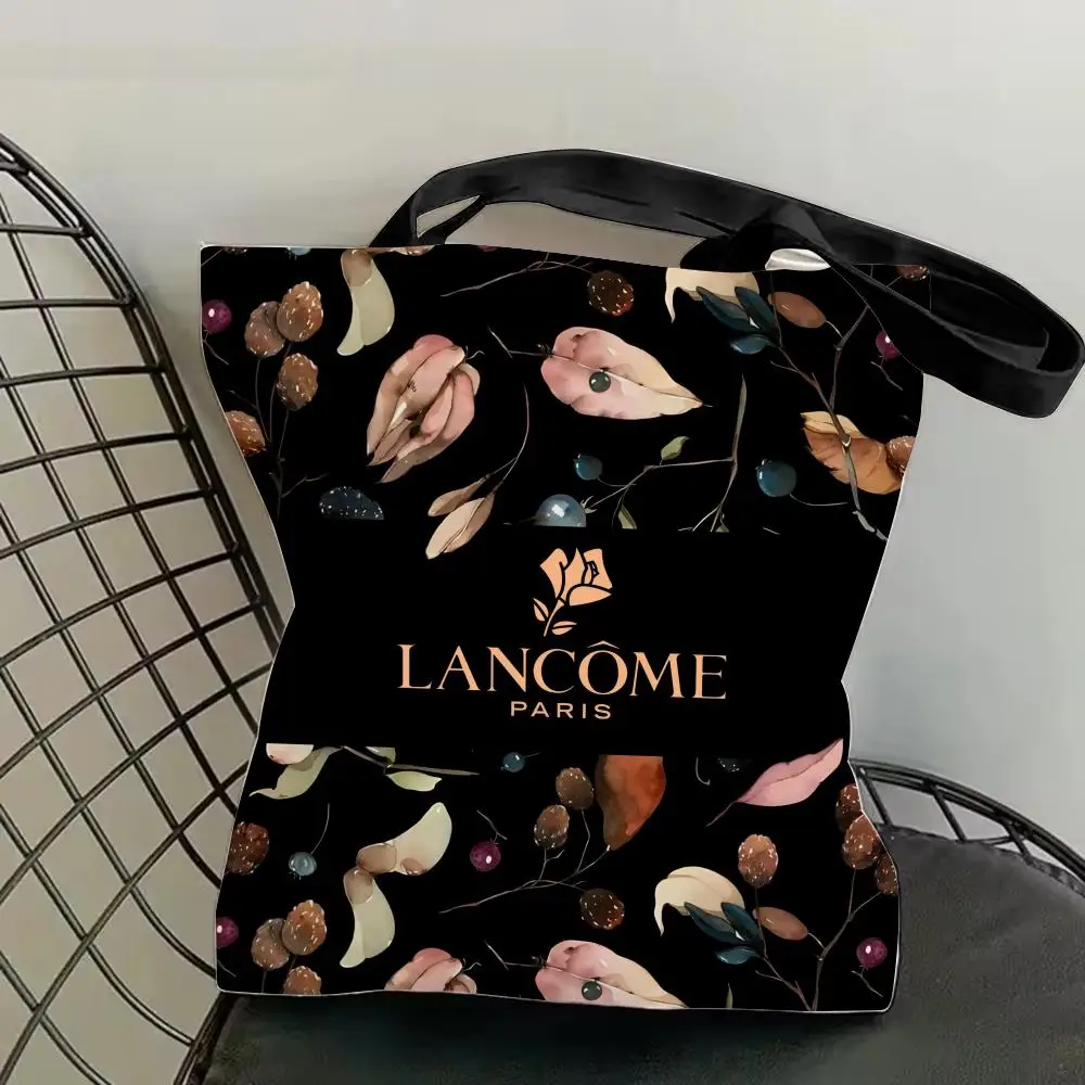 Luxuriöse Muster-L-L-LancomeS-Mode-Aufbewahrungstaschen, doppelseitig bedruckte modische Schultertasche aus Segeltuch, Einkaufstasche, Geschenk, umweltfreundliche Handtaschen – Detail 15