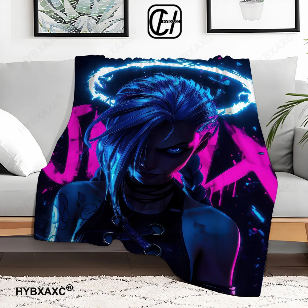 Cartoon Jinx Arcane: League of Legends Blanket Lightweight Comfortable Soft Breathable Ultra Warm Blanket Bedding 6