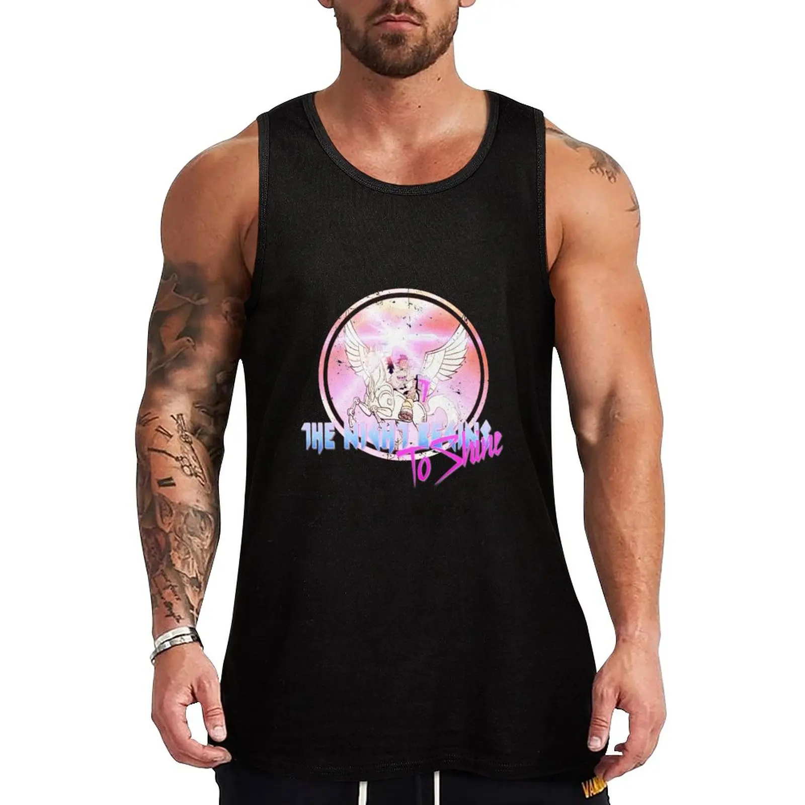 

New Cyborg -Night begins to Shine Tank Top men clothes Gym t-shirt man fitness clothing for men gym clothes men