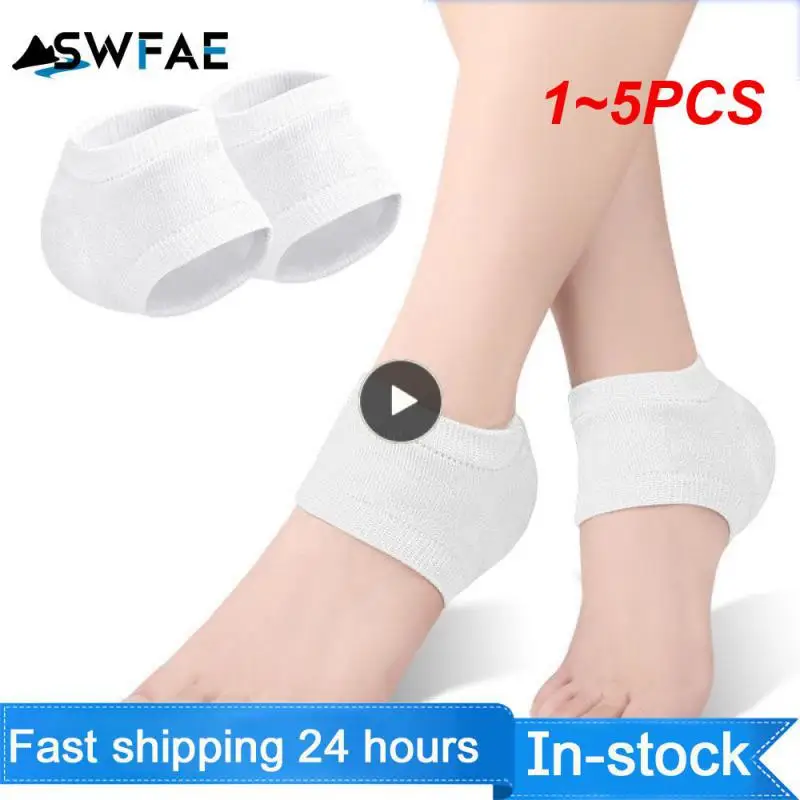 

1~5PCS Gel Silicone Heel Protector Sleeve Heel Pads Heel Cups Plantar Fasciitis Support Feet Care Skin Repair Cushion Half-yard