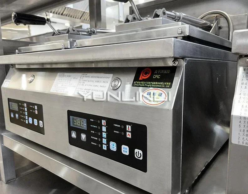 Electric Fried Dumpling Machine Commercial Double-furnace Frying Pan Full-automatic Food Frying Cooker PT-06A 3